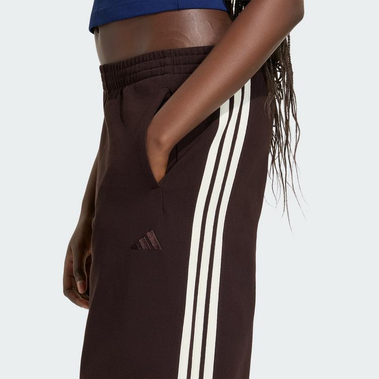 adidas adidas ADIDAS KIT 3-STREIFEN WEITE HOSE Stoffhose Damen - Aurora Coffee / Off White / Off White - 0 | SportScheck
