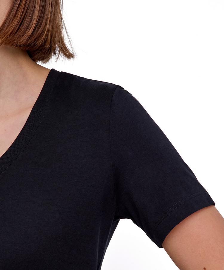 Falke Falke V-Neck T-Shirt Damen - black (3000) - 1 | SportScheck