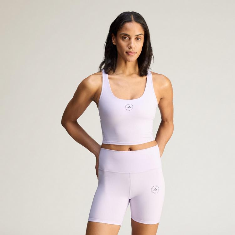 adidas adidas adidas by Stella McCartney Yoga-Crop-Top Croptop Damen - Purple Tint - 0 | SportScheck