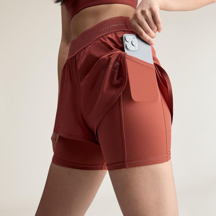 adidas adidas adidas by Stella McCartney Training Funktionsshorts Damen - Burnt Sienna - 0 | SportScheck