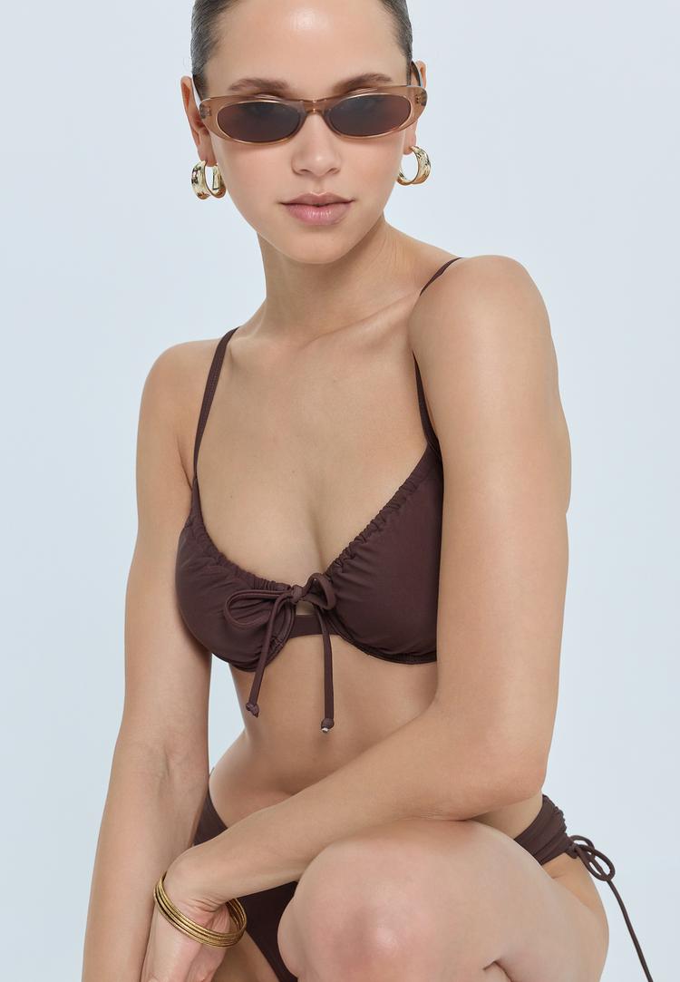 LSCN by Lascana LSCN by Lascana B&uuml;gel-Bikini-Top Bikini Oberteil Damen - braun - 1 | SportScheck