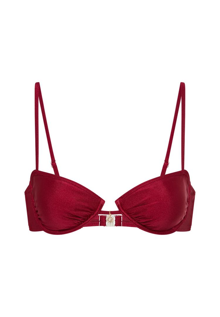 LSCN by Lascana LSCN by Lascana B&uuml;gel-Bikini-Top Bikini Oberteil Damen - red wine - 0 | SportScheck