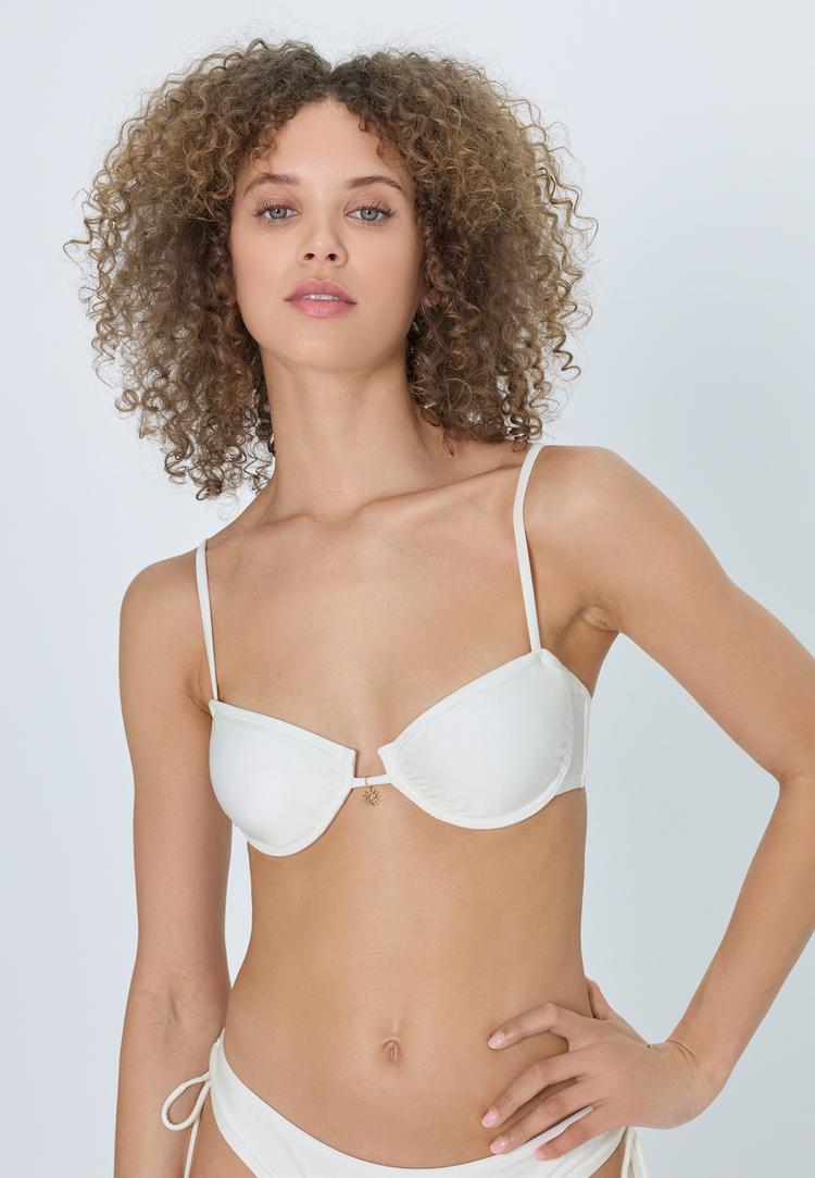 LSCN by Lascana LSCN by Lascana B&uuml;gel-Bikini-Top Bikini Oberteil Damen - creme - 4 | SportScheck