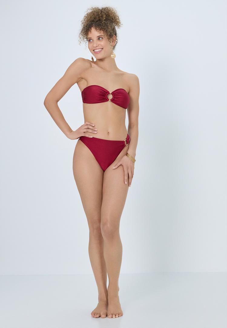 LSCN by Lascana LSCN by Lascana Bandeau-Bikini-Top Bikini Oberteil Damen - red wine - 3 | SportScheck