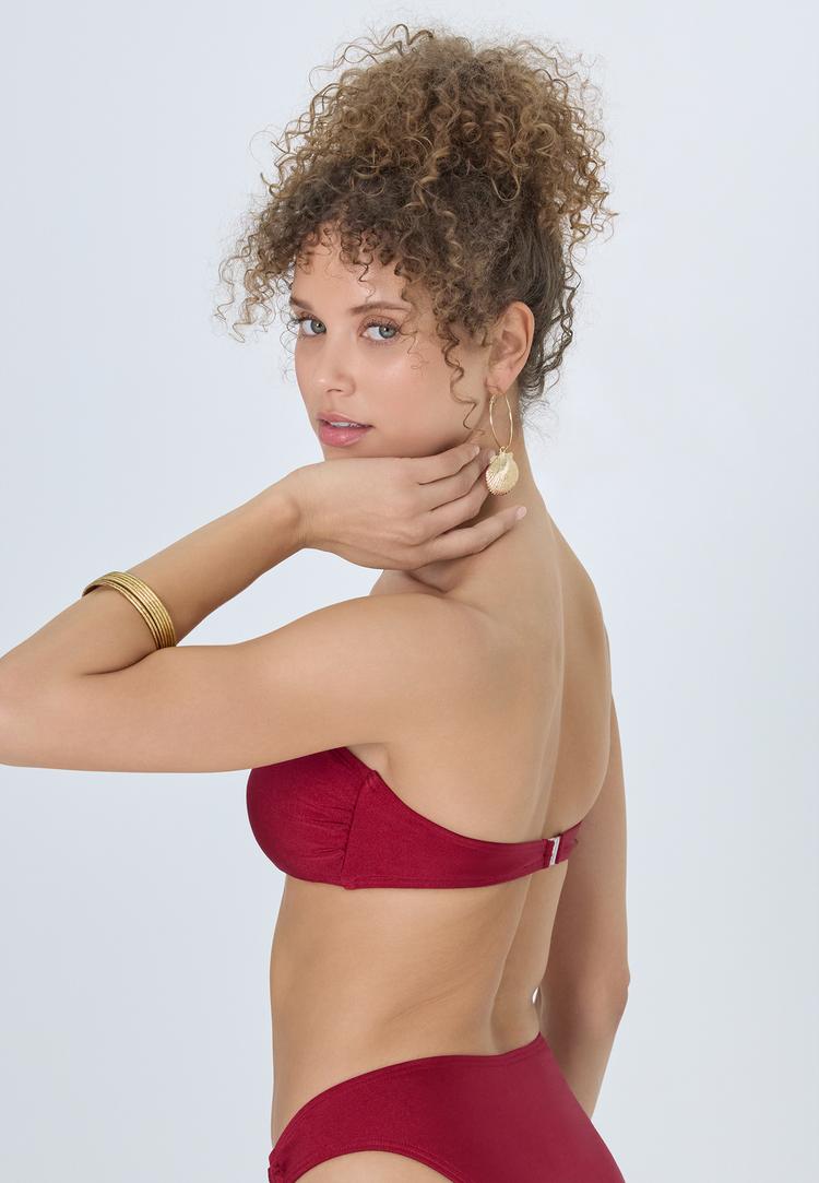 LSCN by Lascana LSCN by Lascana Bandeau-Bikini-Top Bikini Oberteil Damen - red wine - 0 | SportScheck