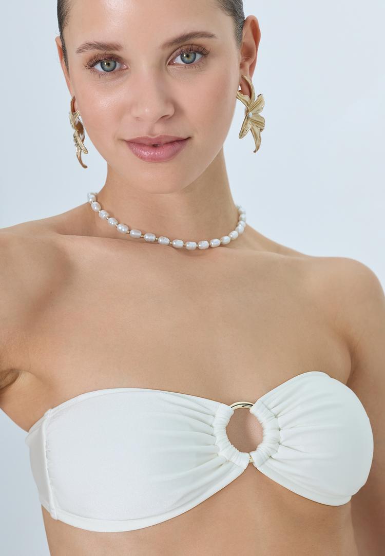 LSCN by Lascana LSCN by Lascana Bandeau-Bikini-Top Bikini Oberteil Damen - creme - 4 | SportScheck