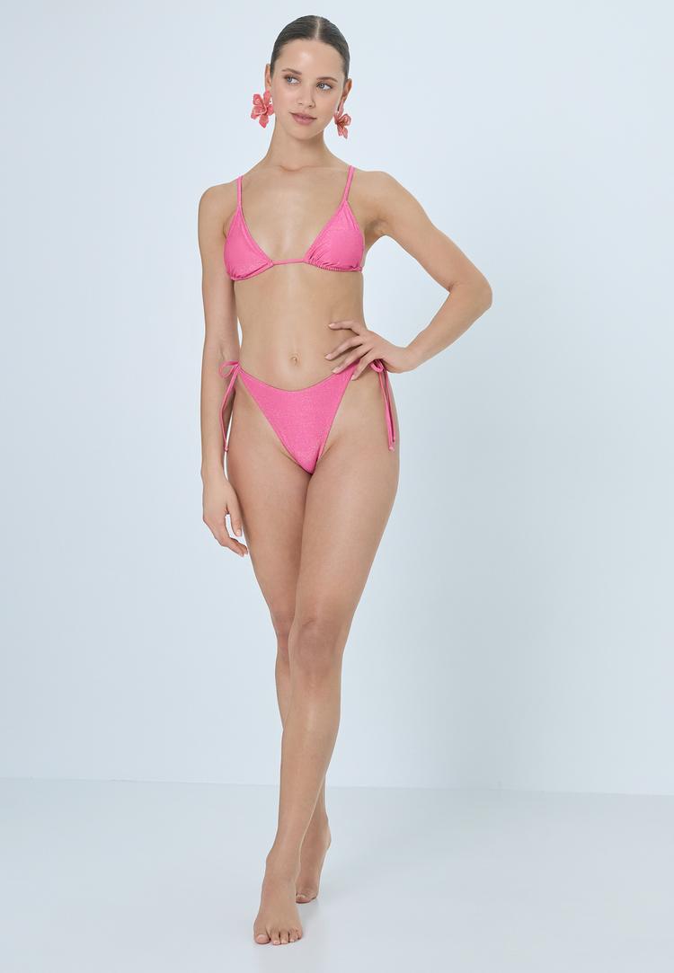 LSCN by Lascana LSCN by Lascana Triangel-Bikini-Top Bikini Oberteil Damen - pink glitter - 2 | SportScheck
