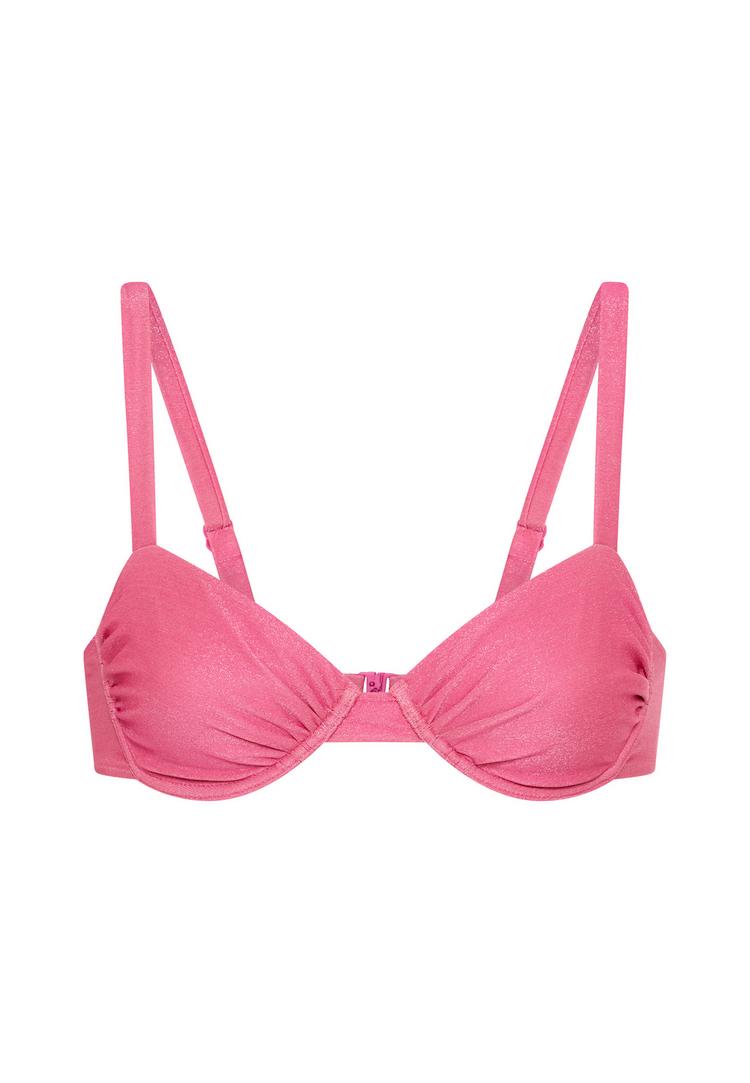 LSCN by Lascana LSCN by Lascana B&uuml;gel-Bikini-Top Bikini Oberteil Damen - pink glitter - 0 | SportScheck