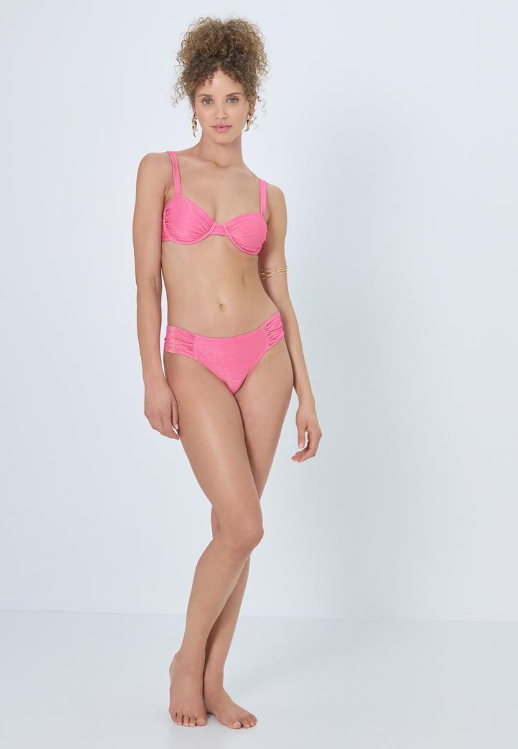 LSCN by Lascana LSCN by Lascana B&uuml;gel-Bikini-Top Bikini Oberteil Damen - pink glitter - 1 | SportScheck
