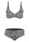 BECO BEERMANN Zebra Vibes Bikini Set Damen - schwarz-wei&szlig;