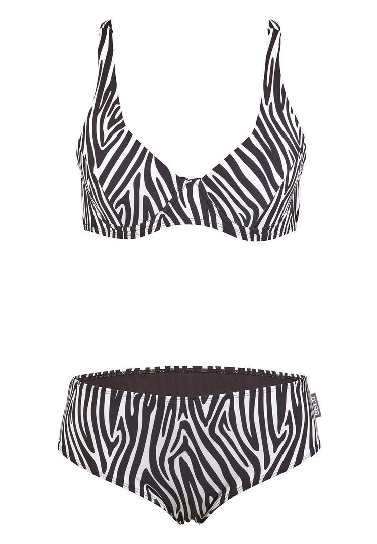 BECO BEERMANN BECO BEERMANN Zebra Vibes Bikini Set Damen - schwarz-wei&szlig; - 0 | SportScheck