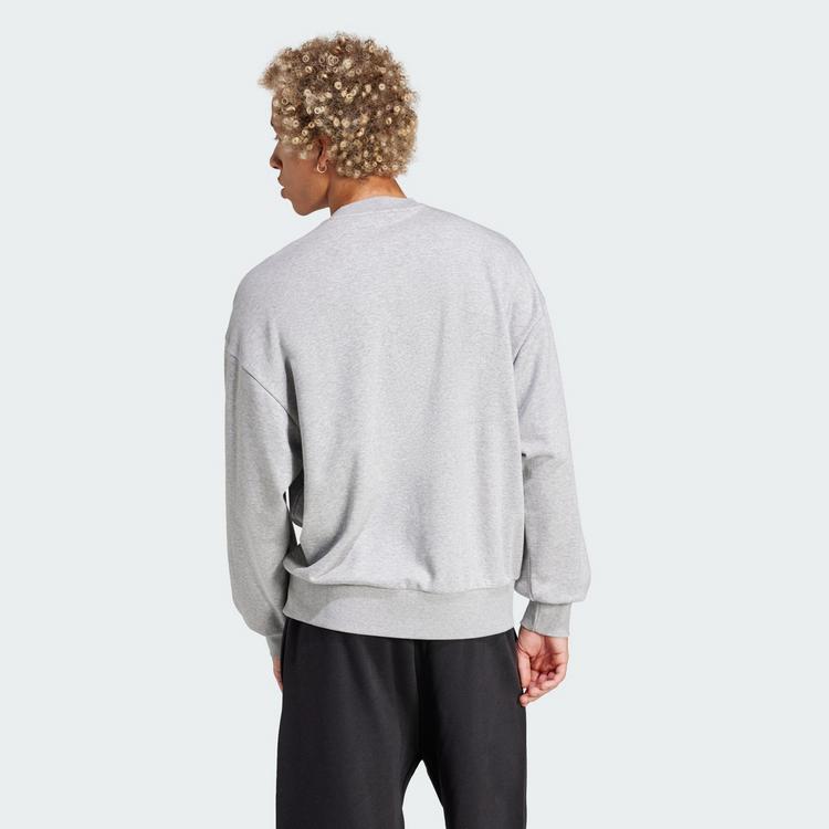 adidas adidas Essentials Loose Fit 3 Bar Logo Sweatshirt Herren - Medium Grey Heather / Black - 1 | SportScheck