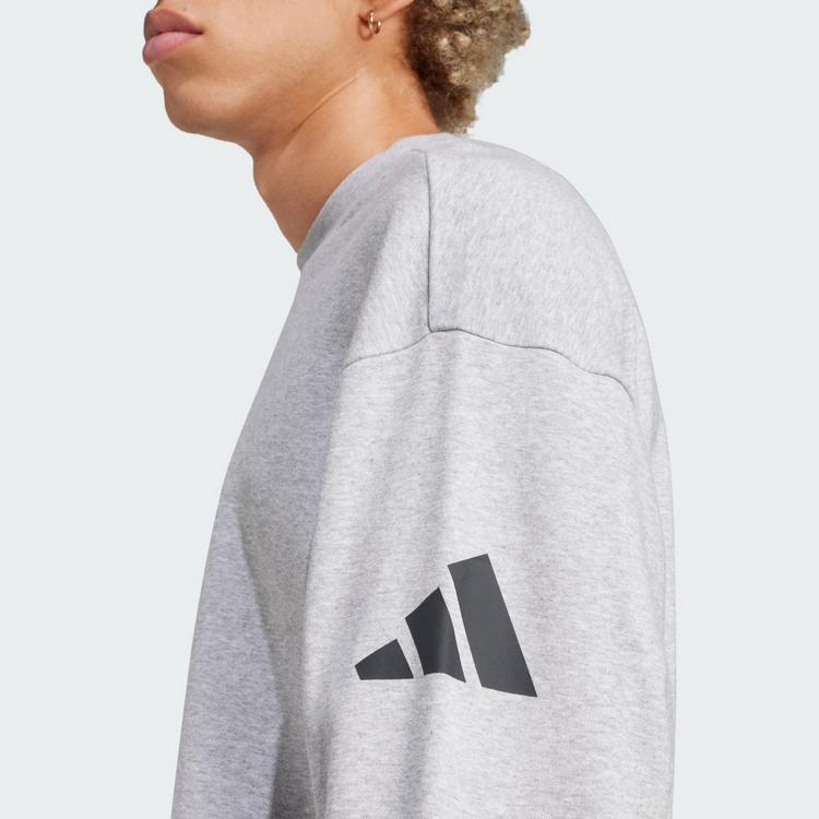 adidas adidas Essentials Loose Fit 3 Bar Logo Sweatshirt Herren - Medium Grey Heather / Black - 1 | SportScheck