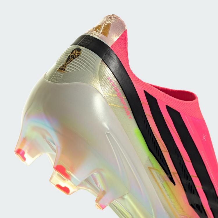 adidas adidas F50 HYPERFAST ELITE Fu&szlig;ballschuh, ohne Fu&szlig;ballschuhe - Solar Turbo / Core Black / Gold Metallic - 6 | SportScheck