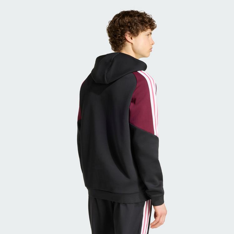 adidas adidas All Blacks Hoodie Hoodie Herren - All Black / Maroon - 1 | SportScheck