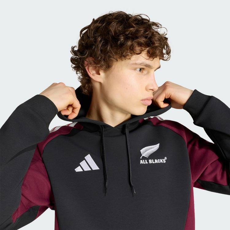 adidas adidas All Blacks Hoodie Hoodie Herren - All Black / Maroon - 0 | SportScheck