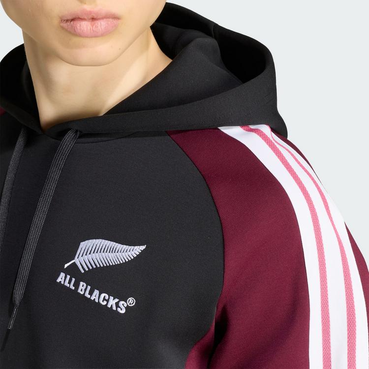 adidas adidas All Blacks Hoodie Hoodie Herren - All Black / Maroon - 1 | SportScheck