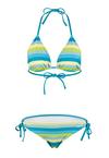 BECO BEERMANN Fresh Stripes Bikini Set Damen - gr&uuml;n
