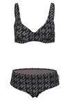 BECO BEERMANN Zebra Vibes Bikini Set Damen - schwarz-grau