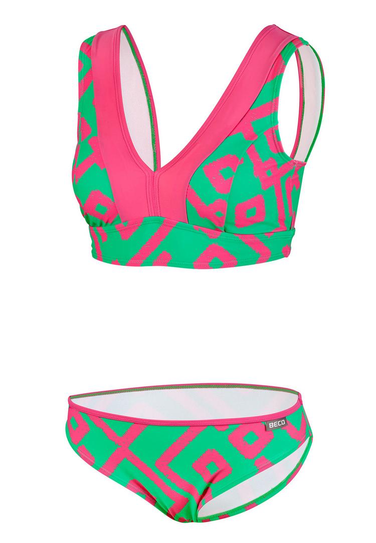 BECO BEERMANN BECO BEERMANN Inka Graphic Bikini Set Damen - pink-gr&uuml;n - 0 | SportScheck