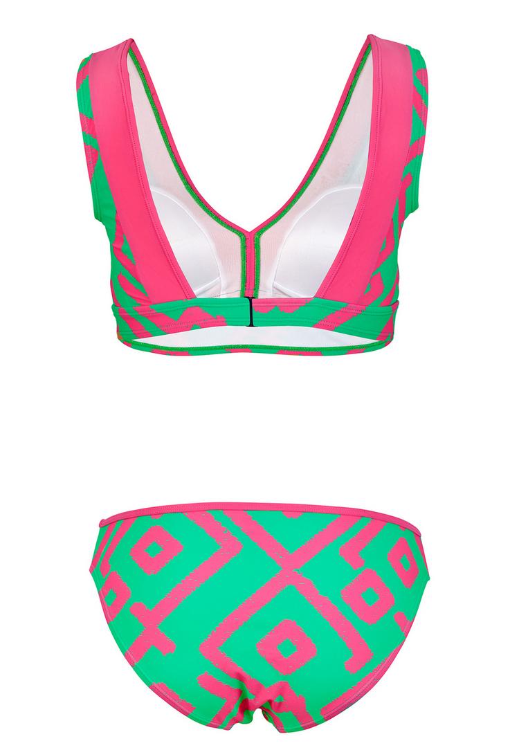 BECO BEERMANN BECO BEERMANN Inka Graphic Bikini Set Damen - pink-gr&uuml;n - 1 | SportScheck