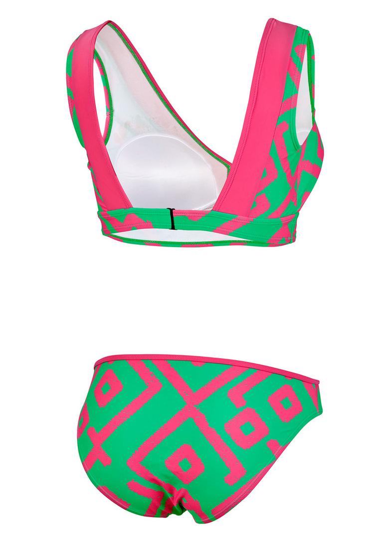 BECO BEERMANN BECO BEERMANN Inka Graphic Bikini Set Damen - pink-gr&uuml;n - 2 | SportScheck