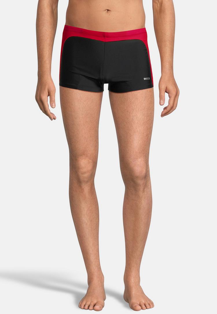 BECO BEERMANN BECO BEERMANN Square Leg Badehose "Side Flash" Badehose Herren - rot-schwarz - 1 | SportScheck