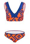 BECO BEERMANN Inka Graphic Bikini Set Damen - blau-orange