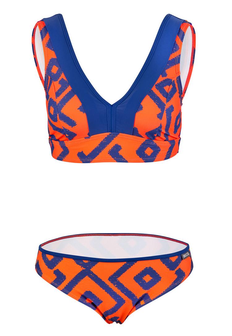 BECO BEERMANN BECO BEERMANN Inka Graphic Bikini Set Damen - blau-orange - 0 | SportScheck