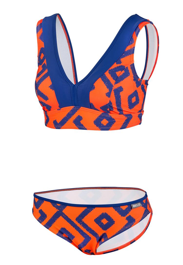 BECO BEERMANN BECO BEERMANN Inka Graphic Bikini Set Damen - blau-orange - 0 | SportScheck