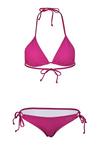 BECO BEERMANN BECO-Basic Side Tie Triangle Bikini Bikini Set Damen - berry-fuchsia
