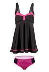 BECO BEERMANN Zigzag Bikini Set Damen - schwarz-pink