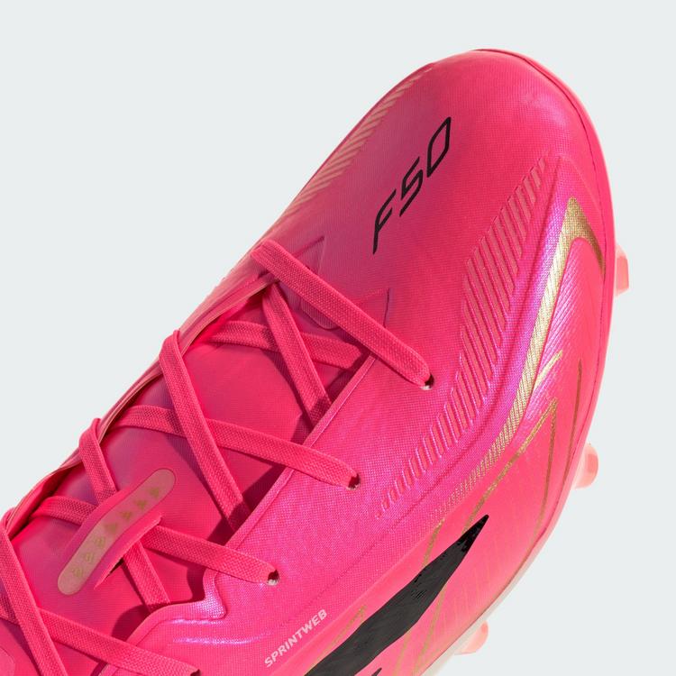 adidas adidas F50 HYPERFAST ELITE Kids FG Fu&szlig;ballschuh Fu&szlig;ballschuhe Kinder - Solar Turbo / Core Black / Gold Metallic - 6 | SportScheck
