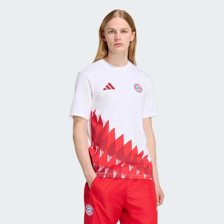 adidas adidas FC Bayern M&uuml;nchen Anthem Grafik T-Shirt T-Shirt Herren - White / Team Victory Red - 0 | SportScheck