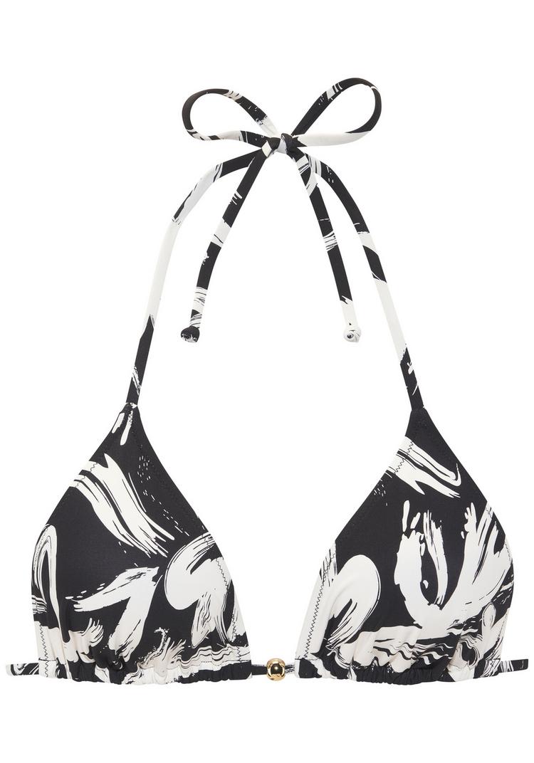 FRENCH CONNECTION FRENCH CONNECTION Triangel-Bikini Bikini Set Damen - schwarz-creme bedruckt - 1 | SportScheck