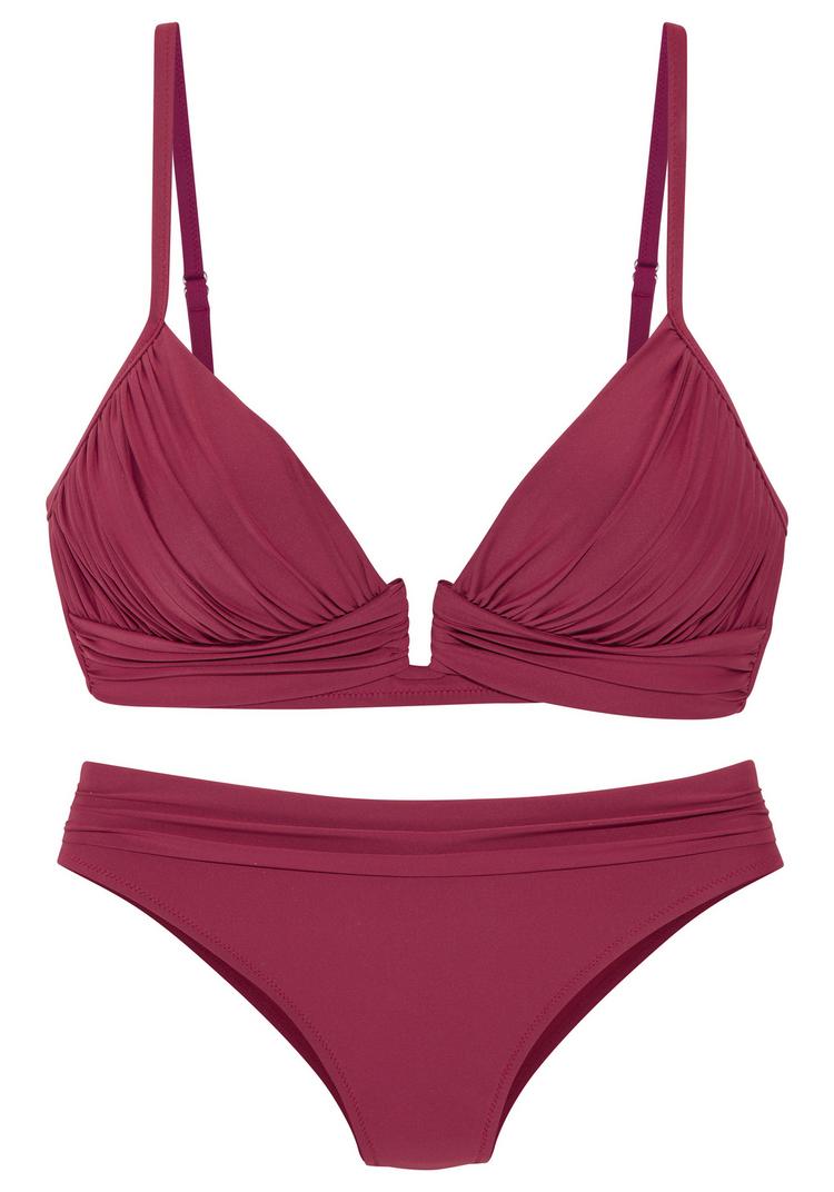 Lascana Lascana Triangel-Bikini Bikini Set Damen - bordeaux - 0 | SportScheck