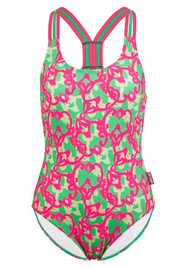 BECO BEERMANN BECO BEERMANN Hawaii Breeze Badeanzug Damen - pink-gr&uuml;n - 0 | SportScheck