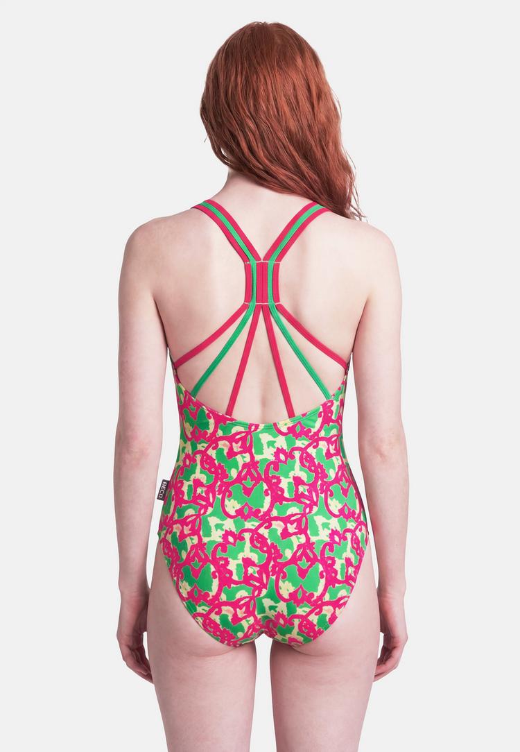 BECO BEERMANN BECO BEERMANN Hawaii Breeze Badeanzug Damen - pink-gr&uuml;n - 2 | SportScheck