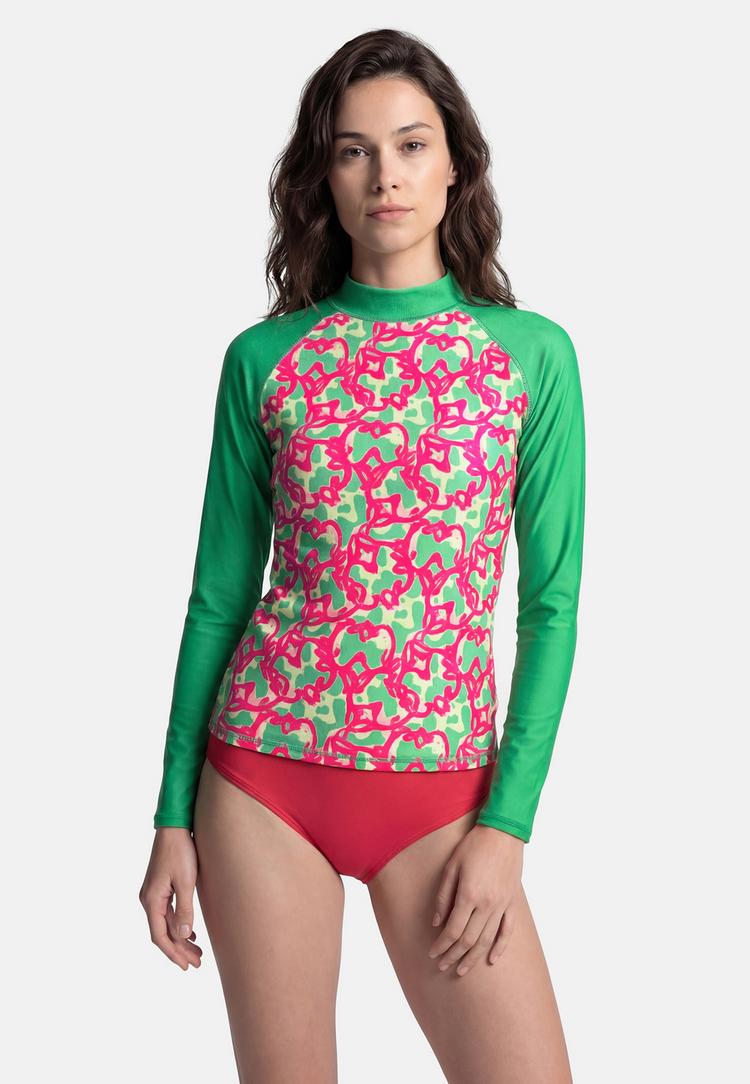 BECO BEERMANN BECO BEERMANN Hawaii Breeze Funktionsshirt Damen - pink-gr&uuml;n - 0 | SportScheck
