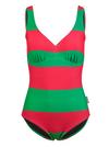 BECO BEERMANN Hawaii Breeze Badeanzug Damen - pink-gr&uuml;n