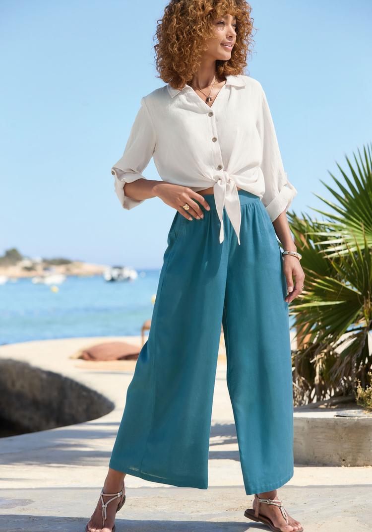 Lascana Lascana Culotte Printhose Damen - petrol - 2 | SportScheck