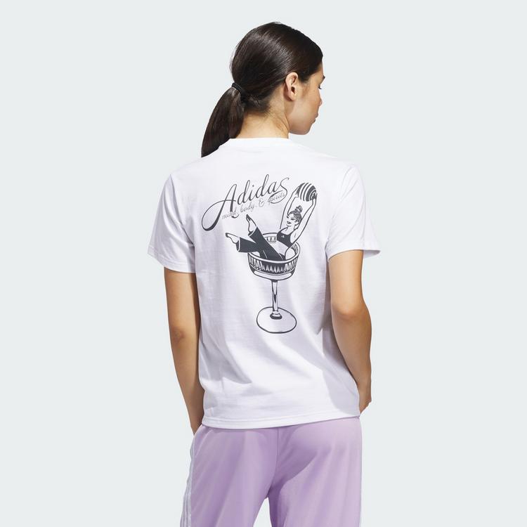 adidas adidas MIND BODY & SPIRIT(S) GRAPHIC T-SHIRT T-Shirt Damen - White - 1 | SportScheck