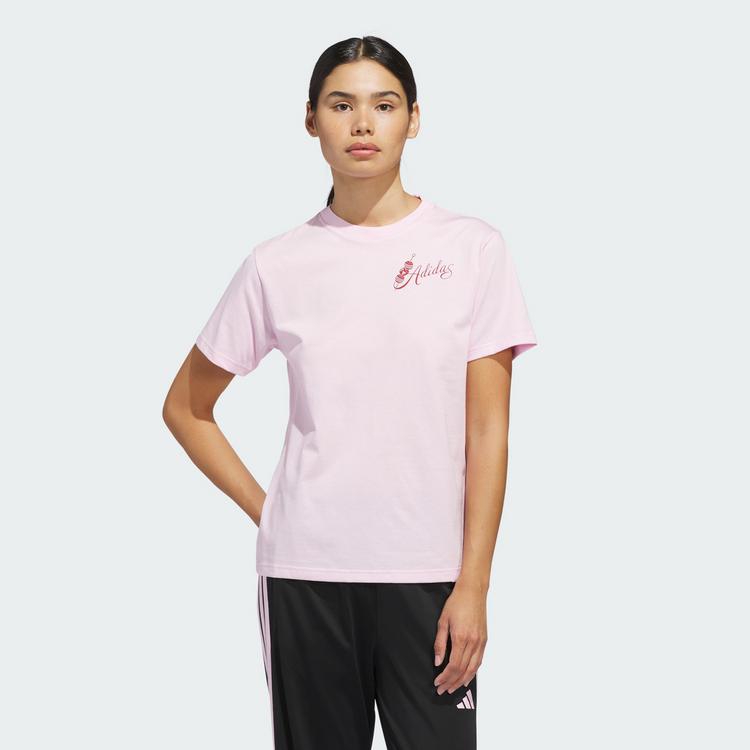 adidas adidas MIND BODY & SPIRIT(S) GRAPHIC T-SHIRT T-Shirt Damen - Clear Pink - 0 | SportScheck