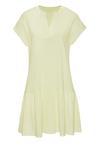 Vivance Blusenkleid Kurzarmkleid Damen - limone