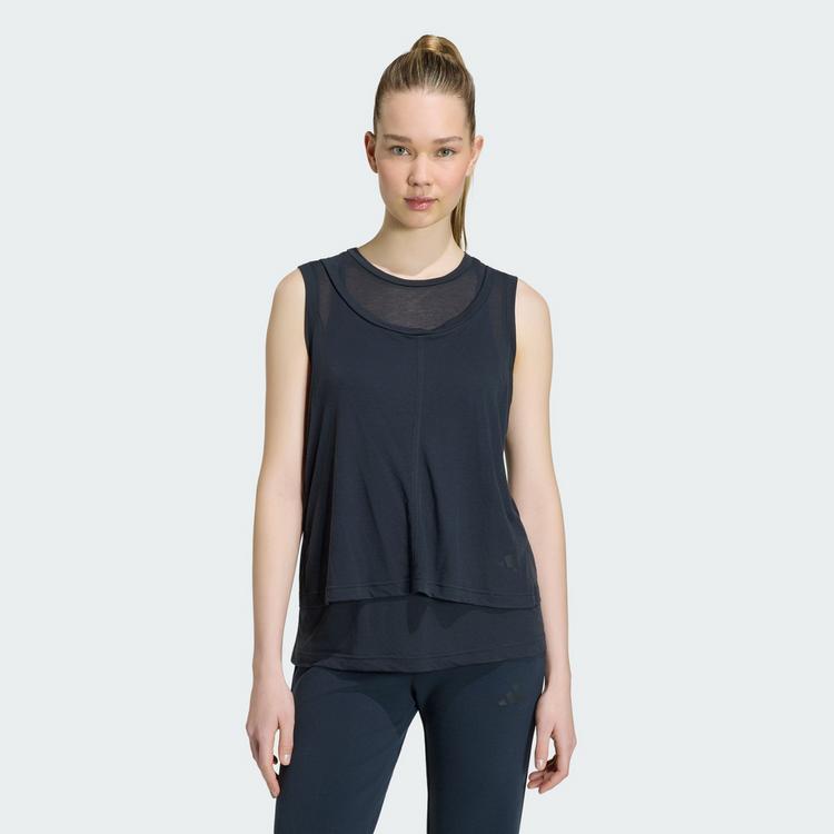 adidas adidas SOFT LUX SHEER TANK TOP Tanktop Damen - Black - 0 | SportScheck