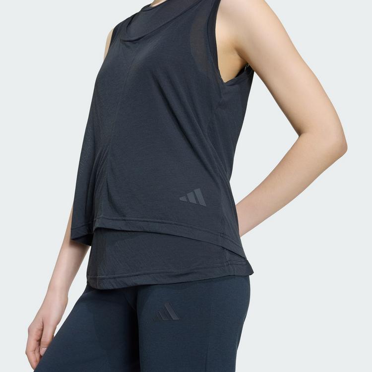 adidas adidas SOFT LUX SHEER TANK TOP Tanktop Damen - Black - 0 | SportScheck