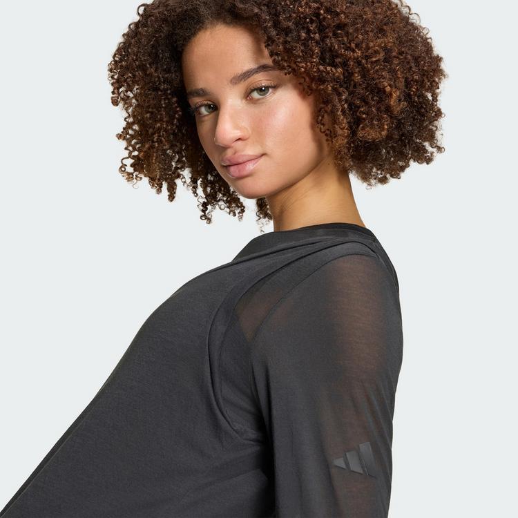 adidas adidas SOFT LUX LONGSLEEVE, TRANSPARENT Tanktop Damen - Black - 1 | SportScheck
