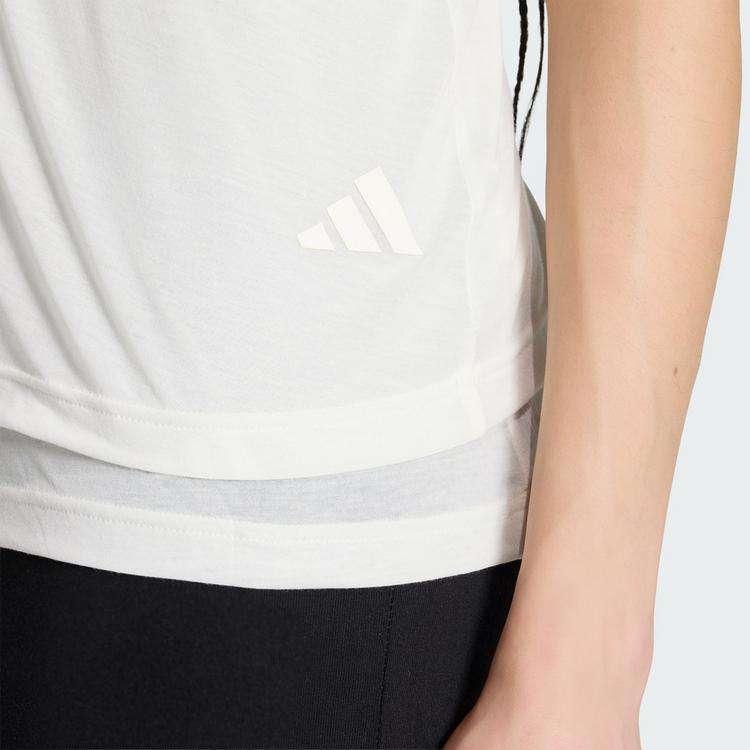 adidas adidas SOFT LUX SHEER TANK TOP Tanktop Damen - Off White - 1 | SportScheck