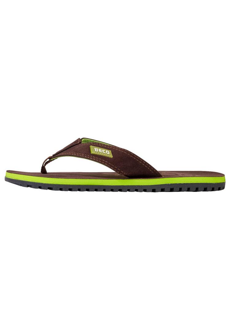 BECO BEERMANN BECO BEERMANN BEactive V-Strap Badelatschen - dunkelbraun-gr&uuml;n - 0 | SportScheck