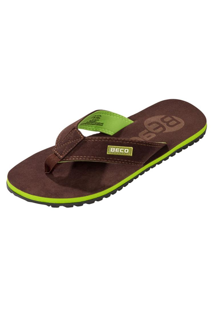 BECO BEERMANN BECO BEERMANN BEactive V-Strap Badelatschen - dunkelbraun-gr&uuml;n - 0 | SportScheck